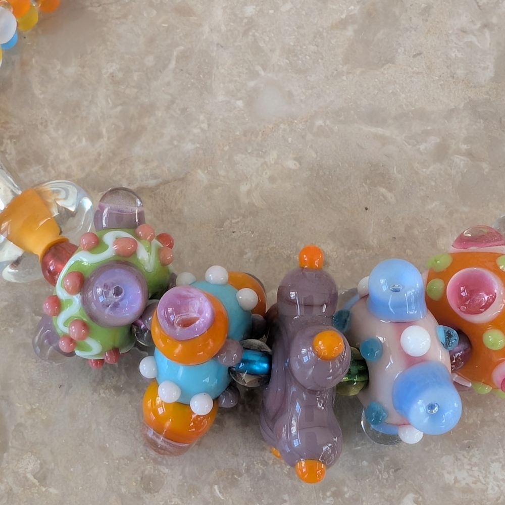 Artisan Beaded And Sterling Silver Bracelet - Picture 4 of 9